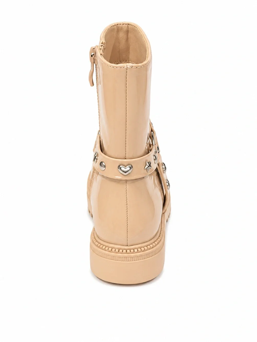 NIB Olivia Miller Little & Big Kid Girls Harness Lug Chelsea Boots in blush